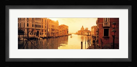 Framed Buildings along a canal, view from Ponte dell'Accademia, Grand Canal, Venice, Italy Print
