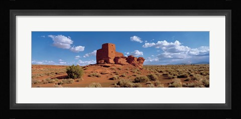 Framed Ruins of a building in a desert, Wukoki Ruins, Wupatki National Monument, Arizona, USA Print