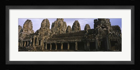 Framed Facade of an old temple, Angkor Wat, Siem Reap, Cambodia Print