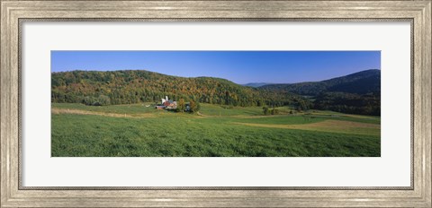 Framed Farmhouse in Field, Vermont Print