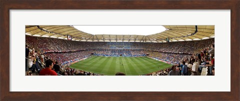 Framed Crowd in a stadium to watch a soccer match, Hamburg, Germany Print