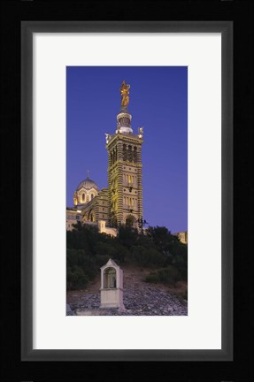Framed Low angle view of a tower of a church, Notre Dame De La Garde, Marseille, France Print
