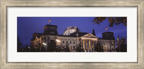 Framed Facade of a building at dusk, The Reichstag, Berlin, Germany Print