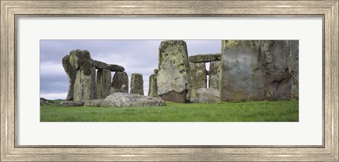 Framed Rock formations of Stonehenge, Wiltshire, England Print