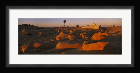 Framed Mosque on a hill, Douz, Tunisia Print