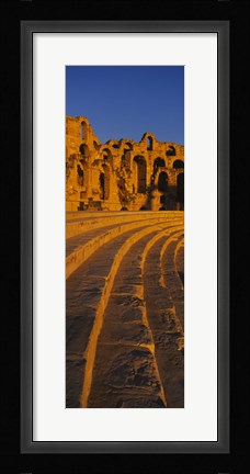Framed Old ruins of an amphitheater, Roman Theater, El Djem, Mahdia Governorate, Tunisia Print