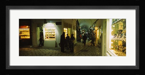 Framed Group of people in a market, Medina, Sousse, Tunisia Print