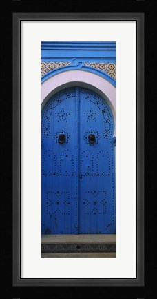 Framed Closed door of a house, Medina, Sousse, Tunisia Print