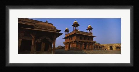 Framed Low angle view of a building, Fatehpur Sikri, Fatehpur, Agra, Uttar Pradesh, India Print