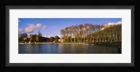Framed Trees along a lake, Chateau de Versailles, Versailles, Yvelines, France Print