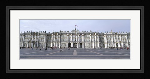 Framed Facade of a museum, State Hermitage Museum, Winter Palace, Palace Square, St. Petersburg, Russia Print