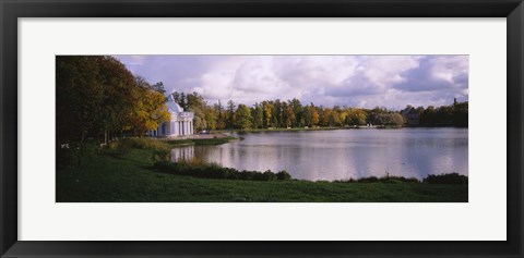 Framed Palace at the lakeside, Catherine Palace, Pushkin, St. Petersburg, Russia Print