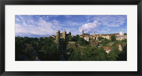 Framed Castle in a city, Bautzen, Saxony, Germany Print
