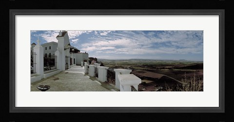 Framed Balcony of a building, Parador, Arcos De La Frontera, Cadiz, Andalusia, Spain Print