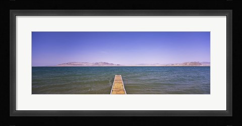 Framed Pier on a lake, Pyramid Lake, Nevada, USA Print