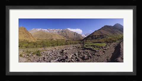 Framed Mountains on a landscape, Atlas Mountains, Marrakesh, Morocco Print
