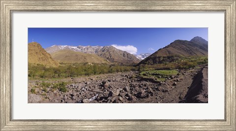 Framed Mountains on a landscape, Atlas Mountains, Marrakesh, Morocco Print