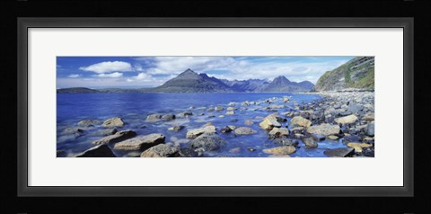 Framed Rocks on the beach, Elgol Beach, Elgol, Cuillin Hills, Isle Of Skye, Scotland Print