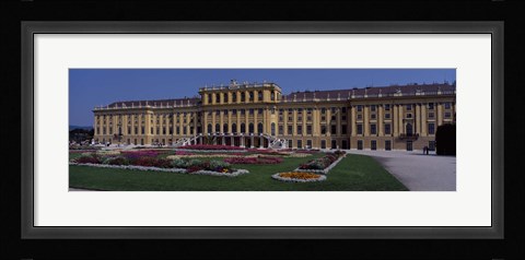 Framed Formal garden in front of a palace, Schonbrunn Palace Garden, Schonbrunn Palace, Vienna, Austria Print