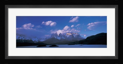 Framed Cloud over mountains, Towers of Paine, Torres del Paine National Park, Patagonia, Chile Print