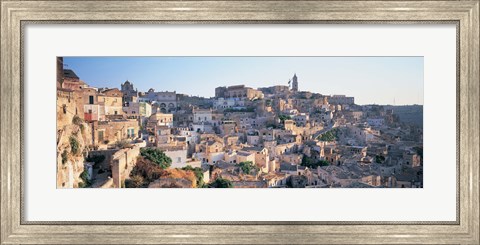 Framed Houses in a town, Matera, Basilicata, Italy Print
