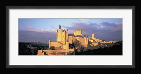 Framed Clouds over a castle, Alcazar Castle, Old Castile, Segovia, Madrid Province, Spain Print