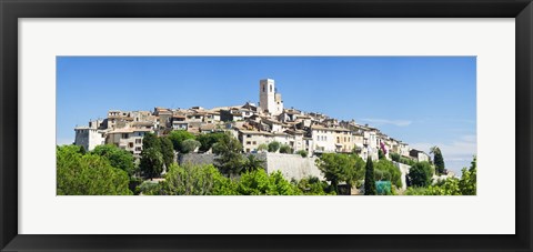 Framed Low angle view of a walled city, Saint Paul De Vence, Provence-Alpes-Cote d'Azur, France Print