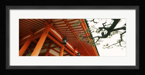 Framed Low angle view of a shrine, Heian Jingu Shrine, Kyoto, Kyoto Prefecture, Kinki Region, Honshu, Japan Print
