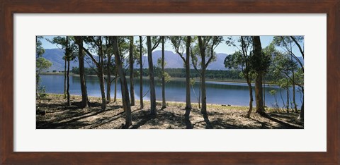 Framed dam on a farm in Hermon, South Africa Print