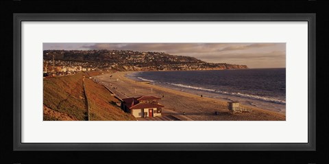 Framed High angle view of a coastline, Redondo Beach, Los Angeles County, California, USA Print