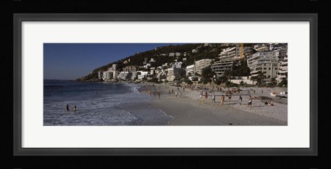 Framed Tourists on the beach, Clifton Beach, Cape Town, Western Cape Province, South Africa Print