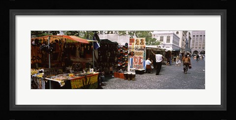 Framed Flea market at a roadside, Greenmarket Square, Cape Town, Western Cape Province, Republic of South Africa Print