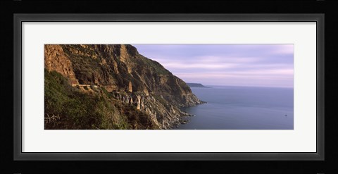 Framed Rock formations on the coast, Mt Chapman's Peak, Cape Town, Western Cape Province, South Africa Print