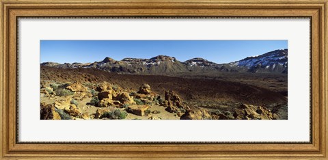 Framed Dormant volcano in a national park, Pico de Teide, Tenerife, Canary Islands, Spain Print