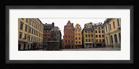 Framed Buildings in a city, Stortorget, Gamla Stan, Stockholm, Sweden Print