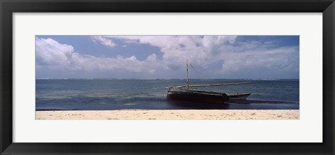 Framed Dhows in the ocean, Malindi, Coast Province, Kenya Print