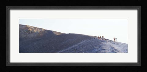 Framed Group of people on a mountain, Vulcano, Aeolian Islands, Italy Print