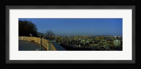 Framed City viewed from an observation point, Kondiaronk Belvedere, Mount Royal, Montreal, Quebec, Canada Print