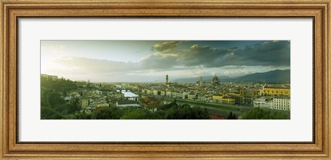 Framed High angle view of a city from Piazzale Michelangelo, Florence, Tuscany, Italy Print