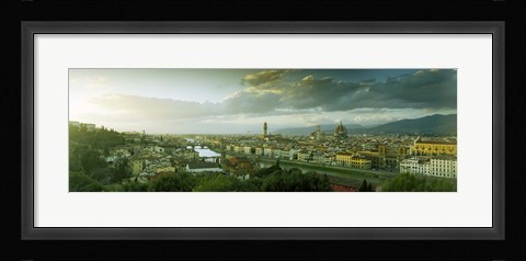 Framed High angle view of a city from Piazzale Michelangelo, Florence, Tuscany, Italy Print