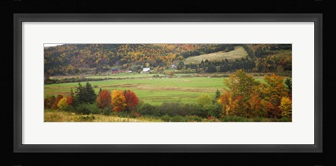 Framed Cape Breton Highlands near North East Margaree, Nova Scotia, Canada Print