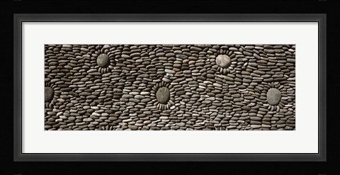 Framed Decorated wall of a temple, Tulamben, Bali, Indonesia Print