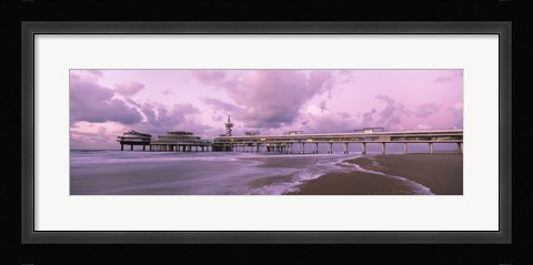 Framed Tourist resort at the seaside, Scheveningen, The Hague, South Holland, Netherlands Print