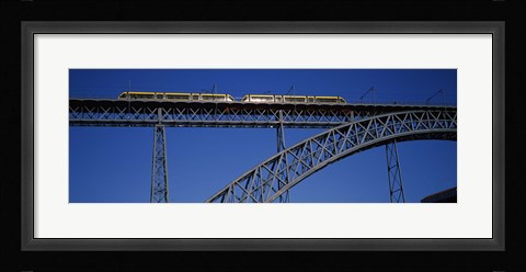 Framed Low angle view of a bridge, Dom Luis I Bridge, Duoro River, Porto, Portugal Print