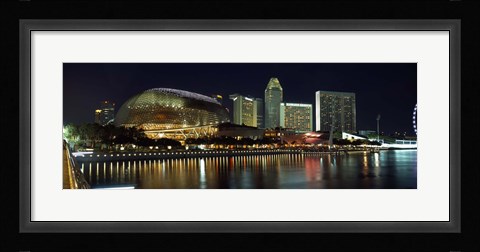 Framed Esplanade Theater, The Singapore Flyer, Singapore River, Singapore Print