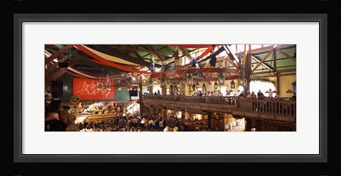 Framed Group of people in the Oktoberfest festival, Munich, Bavaria, Germany Print