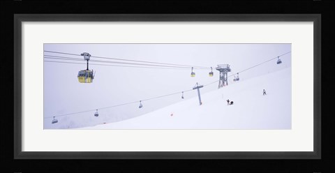 Framed Ski lifts in a ski resort, Arlberg, St. Anton, Austria Print