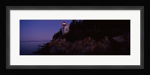 Framed Bass Head Lighthouse, Bass Harbor, Mount Desert Island, Maine Print
