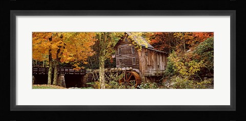 Framed Glade Creek Grist Mill, Babcock State Park, West Virginia, USA Print