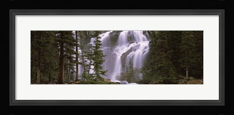 Framed Waterfall in a forest, Banff, Alberta, Canada Print